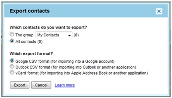 gmail backup export contacts